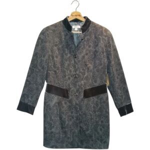 Coldwater Creek Gray Jacquard Riding Jacket Size 14 Classic Mature Equestrian